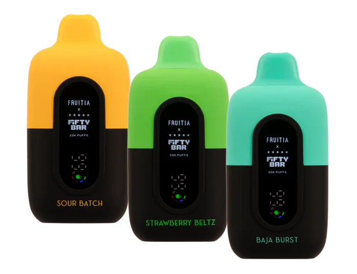 FRUITIA X Fifty Bar 20K Sampler – Explore the Ultimate Fifty Bar Vape Flavors Experience